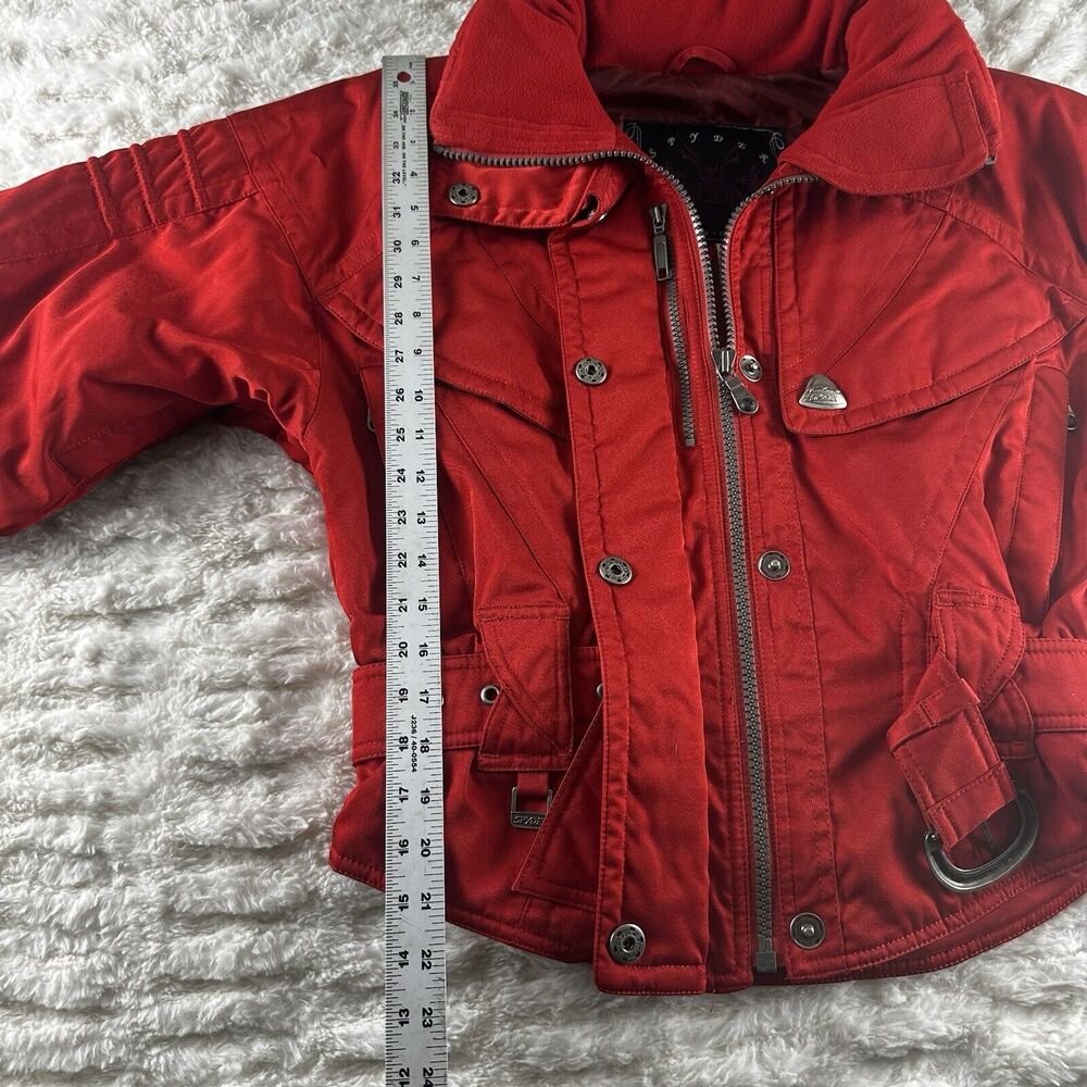 Spyder Ski Coat Embroidered Women's 8 Red‎ Thinsulate 90's Vibe Winter warm - Picture 7 of 16